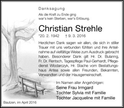 Familienanzeigen - Trauer