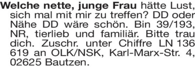 Fundgrube - Bekanntschaften