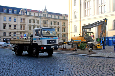 Verkehrsregelung in der Innenstadt